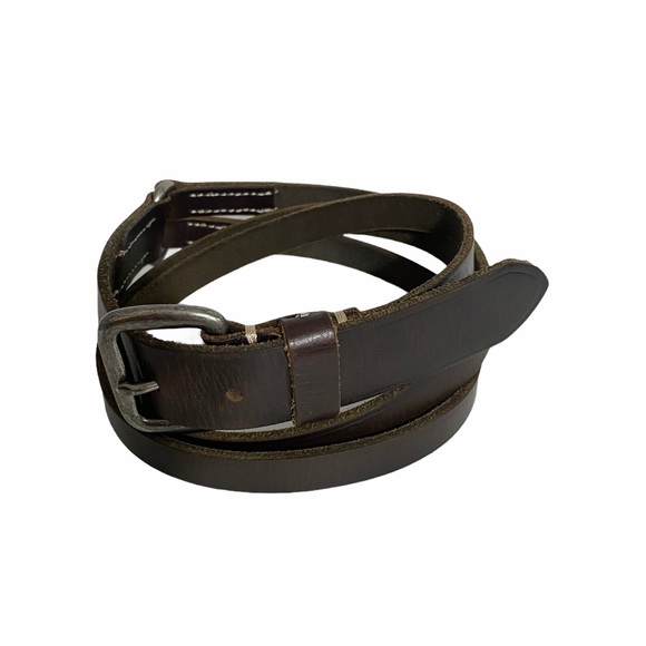 Brown Leather Belt Split in back, 38 1/2” long - Picture 3 of 7